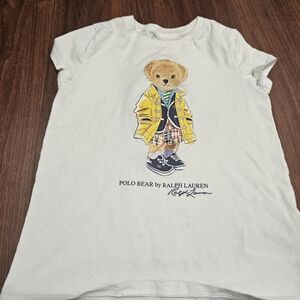 Polo by Ralph Lauren Kids White T-Shirt with Bear Graphic